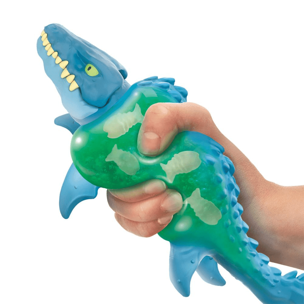Heroes of Goo Jit Zu Jurassic World Hero Pack, Mosasaurus, More than 4" Long - Stretchy, Squishy Dinosaur Figure, Ages 4+