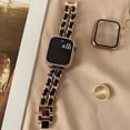 thumbnail image 2 of Pulsera de oro para mujer para Apple Watch Band 8 Ultra 49mm 7 SE 6 5 4 3 41mm 45mm 38/42mm 44 40mm Correa Lady Metal Leather Bracelet Tan Jianjun unisex, 2 of 2