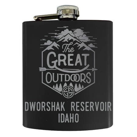 

Dworshak Reservoir Idaho Laser Engraved Explore the Outdoors Souvenir 7 oz Stainless Steel 7 oz Flask Black