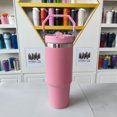 thumbnail image 1 of Botella de agua con pajita y tapa abatible de 0,9 L Fácil de transportar - Apta para lavavajillas, Rosa, 1 of 3