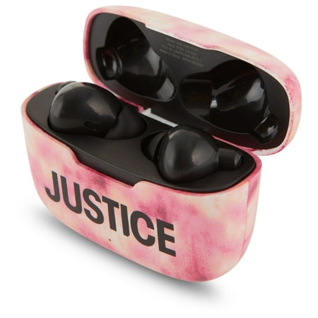 Justice True Wireless Earbuds with Charging Case- Pink Ombre