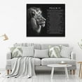 thumbnail image 2 of HFDF Psalm 91 Wall Art Lion of Judah Pictures Christian Scripture Bible Verse Wall Decor Black and White Canvas Print Painting Artwork for Church Office Living Room 11x14inch Framed, 2 of 6