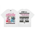 thumbnail image 1 of Nuevo Hell Star, marca urbana de moda, versátil, manga corta, cuello redondo, suelto y delgado para hombres y mujeres303 blanco, 1 of 5