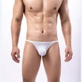 thumbnail image 2 of Aayomet sous-Vêtements Bikini pour Hommes String Slips avec Poche (Blanc, L), 2 of 3