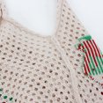thumbnail image 2 of Bolsa de hombro de punto coreano de compras hueco de fresa de verano (marfil) Ehuebsd Para Estrenar, 2 of 9