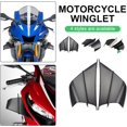 thumbnail image 2 of 1 par de aletas de motocicleta de fibra de carbono ABS, deflectores de aire, aletas de carenado de motocicleta, alerón, ala lateral, kit de ala de parabrisas compatible, 2 of 5