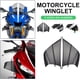 thumbnail image 2 of 1 par de aletas de motocicleta de fibra de carbono ABS, deflectores de aire, aletas de carenado de motocicleta, alerón, ala lateral, kit de ala de parabrisas compatible, 2 of 5