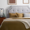 thumbnail image 6 of Rest Haven Scallop Edged Upholstered Headboard, Queen, Gray, 6 of 8