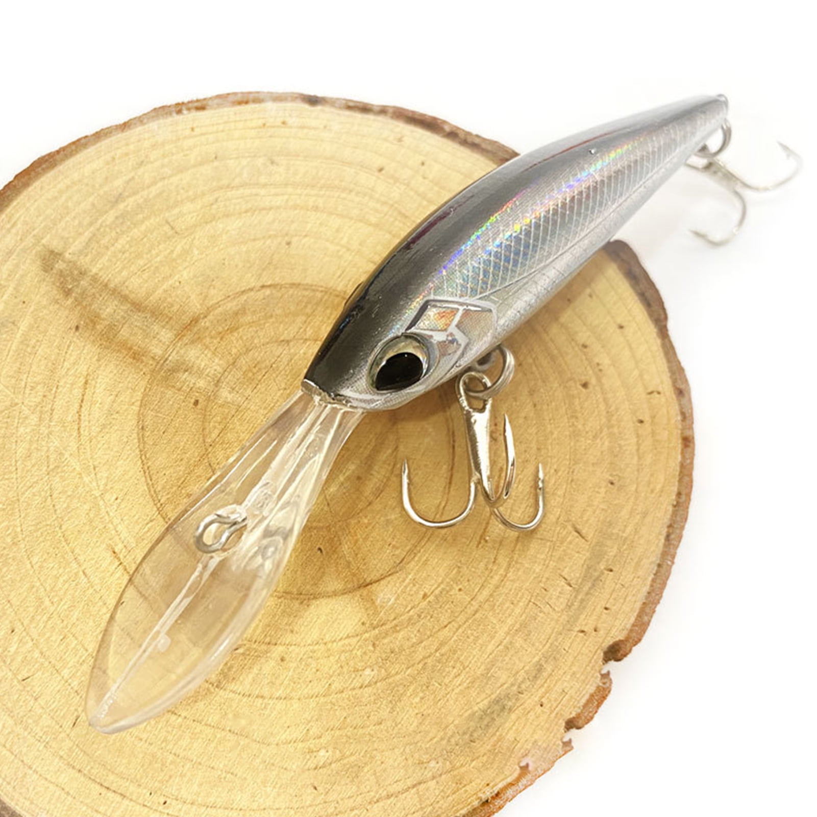 UDIYO 6cm/6.2g Hard Bait 3D Fish Eyes with Sharp-Hook Long Tongue