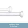 thumbnail image 4 of Kenney® Weaver 1" Premium Decorative Window Curtain Rod, 28-48", Satin Nickel, 4 of 6