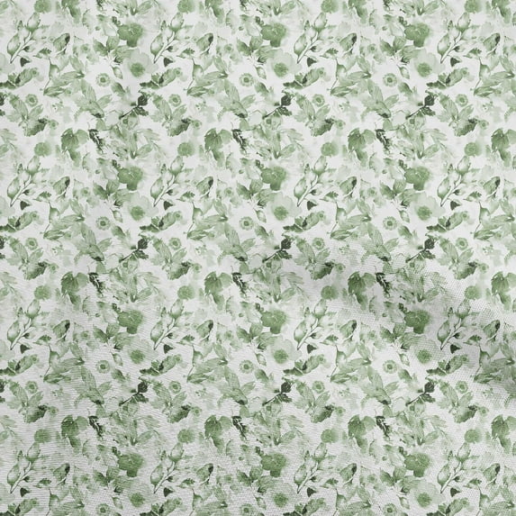 oneOone Cotton Poplin Light Green Fabric Water Color Fabric For Sewing Printed Craft Fabric By The Yard 56 Inch Wide
