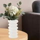 thumbnail image 5 of pstuiky Jarrón de imitación de plástico esmaltado arreglo floral para sala de estar decoración de mueble de TV decoración de flores secas maceta utensilio para flores, 5 of 6
