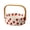 A, variant on Ceramic Round Fruit Bowl with Handle, Multi-Purpose Fruit and Vegetable Storage Tray, Decorative Countertop Serving Basket for Home Restaurant and Coffee Bar(A,5x13cm)