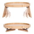 thumbnail image 4 of Foldable Wooden Table Sofa Armrest Tray Snack Storage Rack Tray Oven Grill Rack And Tray Non Stick, 4 of 8