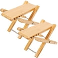 thumbnail image 1 of KONTONTY 2pcs Potty Foot Stool Adults for Daily Use Natural Bamboo Color Bathroom, 1 of 8