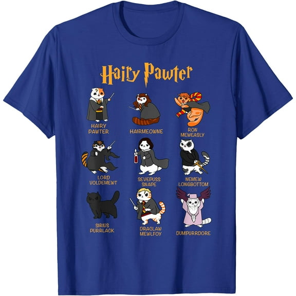 Vintage Funny Hairy Pawter Parody Characters T Shirt