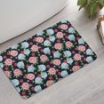 thumbnail image 2 of Pioneer Flower Floral Print Pattern Bathroom Rugs Mat, Non Slip Microfiber Bathroom Rug with Rubber Backing, Soft Mats for Bathroom Floor Tub Shower, 17"x27", 2 of 5