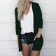 thumbnail image 1 of Puntoco Blusa casual de manga tres cuartos de color para mujer con cárdigan de bolsillo Puntoco Puntoco-1, 1 of 6