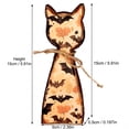 thumbnail image 3 of Halloween Cat Decor Wooden Pumpkin Print Cat Decoration 6 Inch Fall Halloween Decor Fall Shelf Decor for Home Mantel and Tabletop Display, 1 Pack, 3 of 7