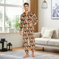 thumbnail image 3 of joogoo Cool Fox with Sunglasses Unisex Adults Onesies Pajamas Jumpsuits L, 3 of 7