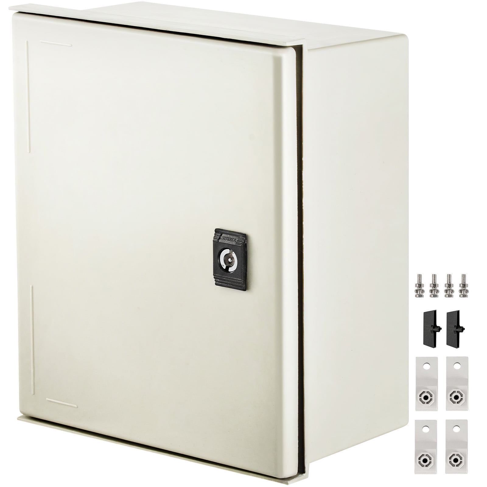 KFFKFF NEMA Metal Housing, 12x10x6'' NEMA 4X Fiberglass Electrical Box, IP66 Resistant to Water & Dust, Appropriate for Exterior & Interior Use, Comes with Installation Plate (30x25x14 cm)