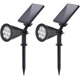 thumbnail image 1 of Focos solares para exterior, 7 luces LED solares para jardín, aptas para jardines, patios, caminos de acceso, pasarelas, aceras, patios, 2 piezas, 1 of 5