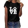 thumbnail image 4 of Pisexur T-Shirts de la Saint-Valentin pour Femmes Grande Taille T-Shirts Graphiques Imprimé Cœur Manches Courtes Col Rond T-Shirts Haut d'Été, 4 of 4