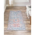 thumbnail image 3 of Unique Loom Timeless Collection Area Rug - Rome (2' 6" x 12' Runner Blue/Ivory), 3 of 12