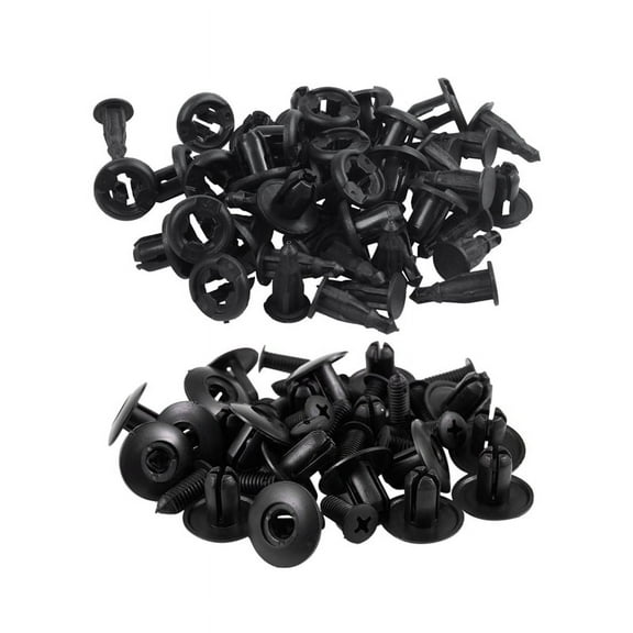 45 Pcs Accessories: 25 Pcs Plastic Car Bumper Door Rivets Clip 10Mm Hole & 20Pcs Liner Push Clips Retainer