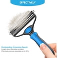 thumbnail image 3 of Dog Brush and Cat Brush, 2 in 1 Pet Undercoat Rake Grooming Tool for Deshedding, Mats & Tangles Removing, Dog Shedding Brush and Dematting Comb for Large Small Dogs & Cats' Hair Remover, 3 of 7