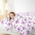 thumbnail image 4 of jejeloiu Kawaii Butterfly Bedding Comforter Set,Cartoon Fly Animal Twin Comforter Sets,White Purple Bedding Set For Girls Teens,Ultra Soft Home Decor Reversible,2 Pieces, 4 of 8