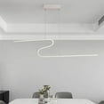 thumbnail image 3 of Modern Minimalist Strip Office Lights, Creative Personality Restaurant Chandelier Nordic Living Room Lamps Bedroom Restaurant Bar Art Led Dimming Light with Remote Control, 3 of 6