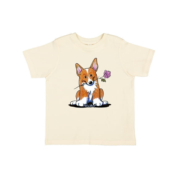Inktastic Flower Corgi Boys or Girls Toddler T-Shirt