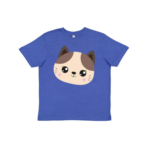 Inktastic Cute Cat, Little Cat, Cat Head, Brown Cat Youth T-Shirt