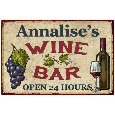 UPC 670561166370 product image for Annalise's Rustic Wine Bar Sign Wall Décor Kitchen Gift 12x18 Metal 112180056944 | upcitemdb.com