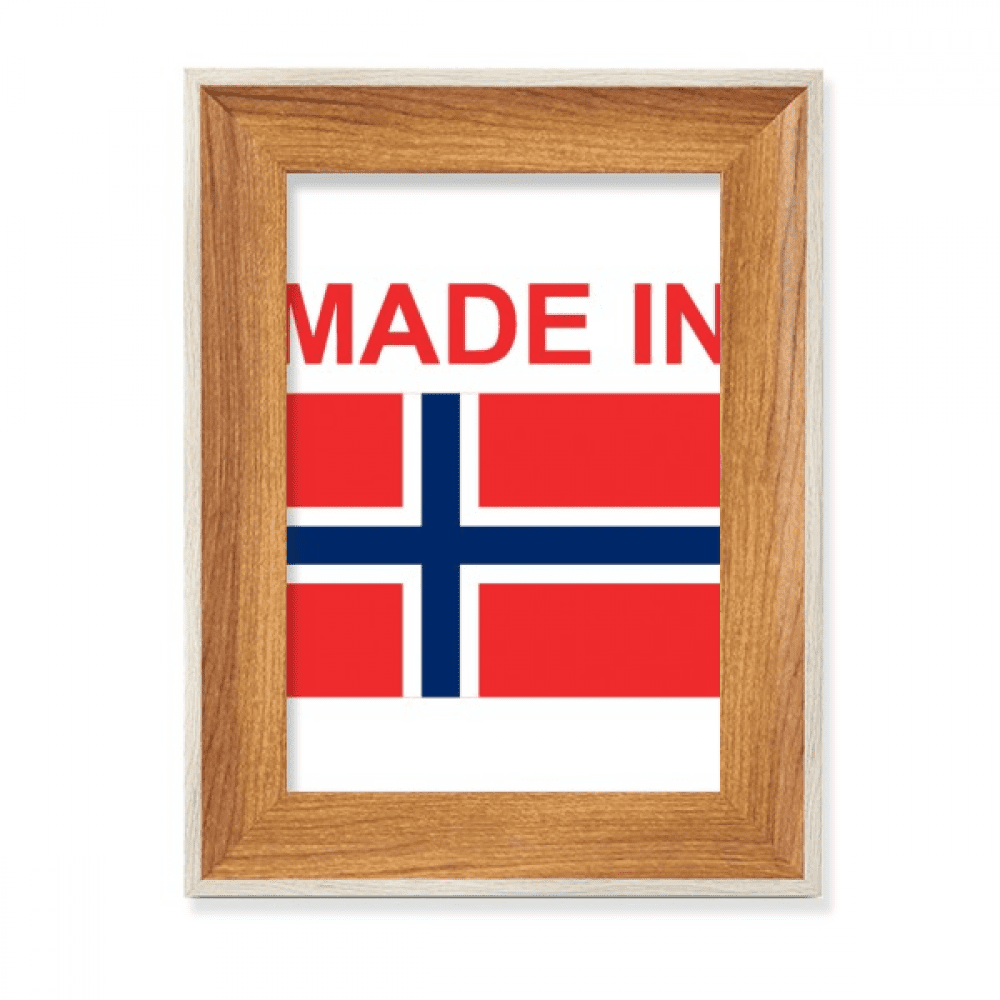 Norway Country Love Desktop Wooden Photo Frame Display Picture Art Painting Multiple Sets