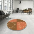 thumbnail image 4 of Ahgly Company Machine Washable Indoor Rectangle Transitional Mahogany Brown Area Rugs, 5' x 7', 4 of 7
