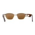 thumbnail image 4 of SA106 Mens Luxury Art Deco Metal Engraving Rectangle Sunglasses Gold Solid Brown, 4 of 4