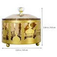 thumbnail image 2 of Ramadan Trays with Lid - Metal Gold Eid Mubarak Tray Ramadan Plate, 2 of 5