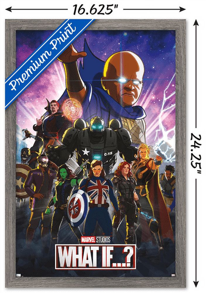 Marvel What If? - Group Wall Poster, 14.725" x 22.375", Framed