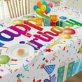 thumbnail image 4 of Happy Birthday Tablecloth Rectangle 60 x 120 Inch Colorful Birthday Gifts Balloons Waterproof Washable Durable Table Cloth, Polyester Table Cover for Party, Dining, Indoor, Outdoor Decor, 4 of 7