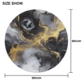 thumbnail image 6 of Black White Gold Marble Pattern Round Tablecloth 60"x60",Wrinkle Wipeable Table Cloth for Kitchen Dining Room Picnic Patio Party, 6 of 6