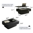 thumbnail image 6 of Noble House Leigh 38.6" Fluted Lift-Top Coffee Table with Adjustable Height, Hidden Storage, for Living Room, Black, 6 of 14