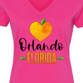 thumbnail image 4 of Inktastic Orlando Florida Orange in Heart Women's V-Neck T-Shirt, 4 of 5