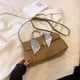 thumbnail image 3 of Quilted Ruched Crossbody Bag, Scarf Decor Handbag For Women, Soft Faux Leather Flap Purse, 3 of 5