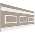 thumbnail image 5 of Ekena millwork 94 1/2"L (Adjustable 32"H to 36"H) Ashford Square Panel Traditional Wainscot Paneling Kit, 5 of 10