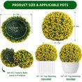 thumbnail image 3 of Rugerasy 2PC 21.6 Inch Topiary Balls,Artificial Topiary Flower Balls for Home Outdoor and Indoor Decor,Yellow, 3 of 7