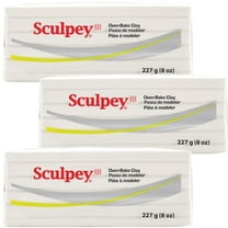 Sculpey III Polymer Clay 8oz-White, Multipack of 3-