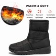 thumbnail image 3 of Knivor Women Front Zip Quilted Winter Snow Boots Fleece Lined Non‑Slip Ankle Boots for Women Cold Weather Daily Outdoor Footwear, 3 of 9