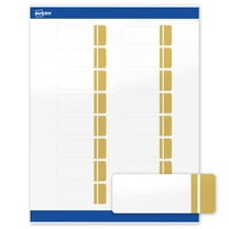 Avery Labels, 1" x 2-5/8", Glossy White, Double-Dipped Gold Edge, 160ct